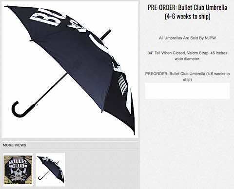 新日本プロレス] マーティ・スカルのバレットクラブ傘が購入可能に 