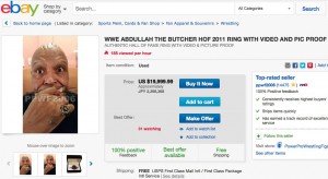 アブドーラ・ザ・ブッチャー、WWE殿堂リングを売りに出す